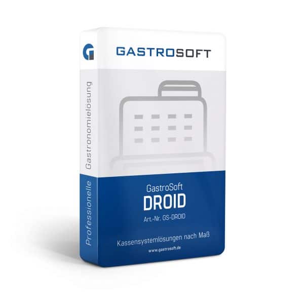Verpackung einer professionellen Gastronomielösung, Kassensystemlösungen - GastroSoft Droid Mobile